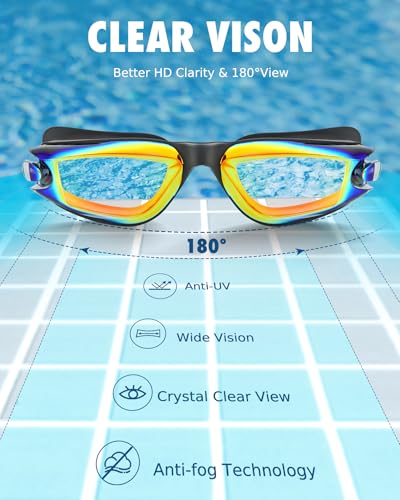 Aegend Kids Swim Goggles, Pack of 2 Swimming Goggles for Children Boys & Girls Age 3-14 — view 5