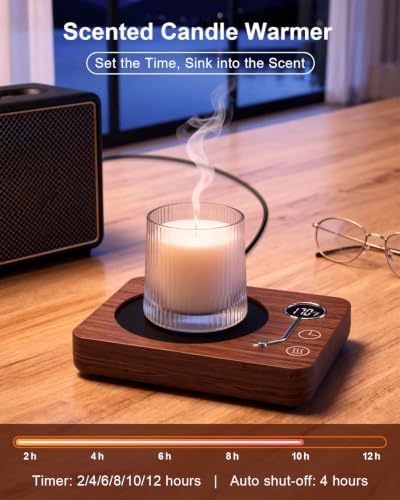 CEROBEAR Coffee Mug Warmer, Mug Warmer for Desk 3 Temperature Control 131 degree Fahrenheit /149 degree Fahrenheit /170 degree Fahrenheit , Smart Mug Warmer with Auto Shut Off for Coffee Milk Tea Beverage — view 4