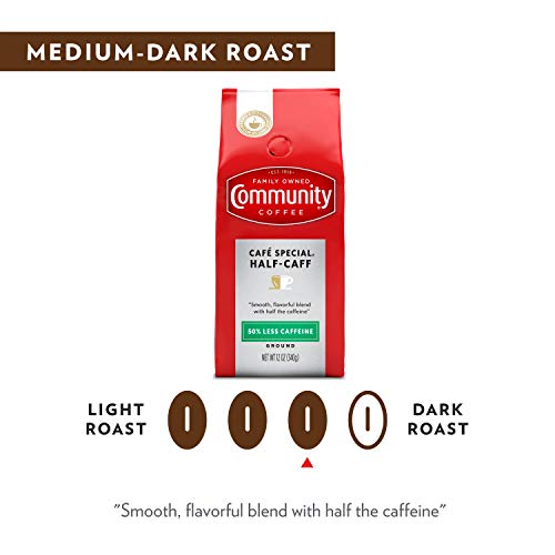 Community Coffee Café Special Half-Caff Ground Coffee, Medium Dark Roast, 32 Ounce Bag (Pack Of 2) #TOP2