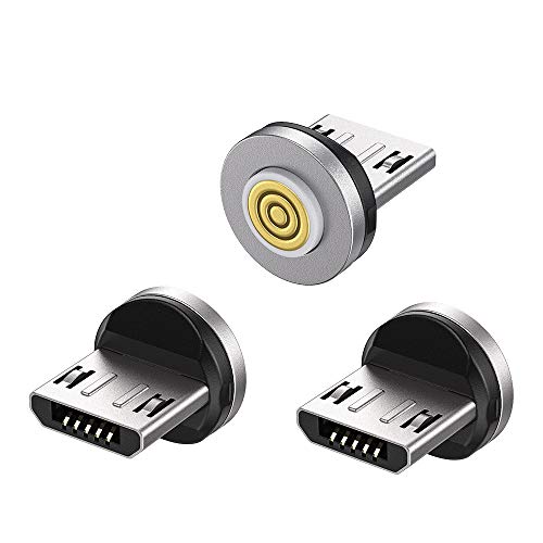 Melonboy Lot de 3 connecteurs magnétiques micro USB pour câble de charge magnétique, sans câble… Cover