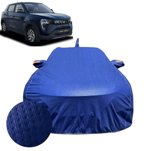 Image of Car Cover for Mahindra XUV 3XO (2024-2026) | 100% Waterproof Cover with Antenna & Reflective Mirror Pockets | Dustproof, Scratchproof, Heatproof XUV 3XO Car Cover |Soft Cotton Lining| Blue