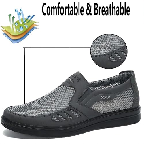 Mens Casual Loafers Lightweight Mesh Summer Comfort Breathable Non-Slip Walking Outdoor Driving Soft Flats Shoes2