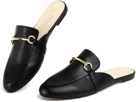 MUSSHOE Women Mules Comfortable Slip On Mules for Women Flats