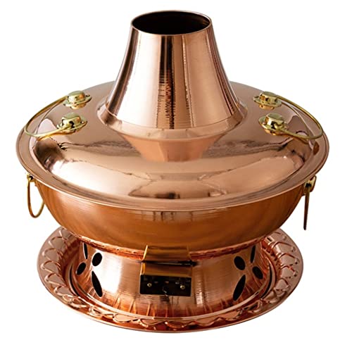 Olla china de cobre para fondue de 38 cm miniatura 1