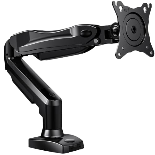 HUANUO Soporte Monitor Escritorio para Pantallas 13-32 Pulgadas, Brazo Monitor hasta 9 kg, Monitor Arm Ergonómico con Inclinación, Giro y Rotación 360°, Altura Regulable, VESA 75x75/100x100