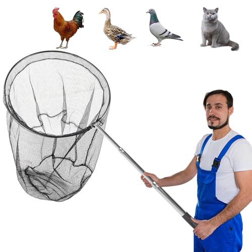 Smarkey Animal Catcher Net Chicken Catching Net for Poultry Supplies Extendable 72 Made of Stainless Steel Fishing net Catcher for Catching Small Duck Geese Bird Bat Chickens cat Poultry