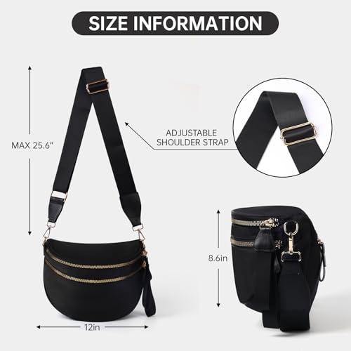 Checkered Crossbody Bag Spacious Bum Bags for Women Nylon Fanny Packs Belt Bag Handbags Wallets for Shopping Travel2