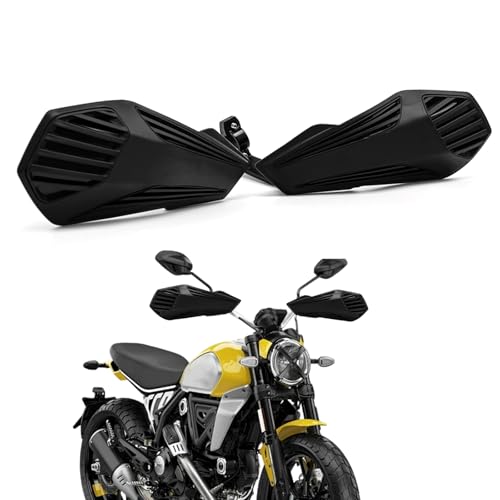 Protège mains moto cross noir universels pour scooter bobber cafe racer et chopper