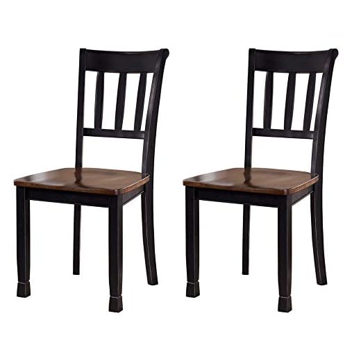 Signature Design by Ashley Owingsville Dining Room Side Chair Set of 2, Black and Brown