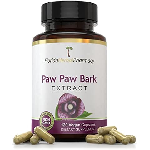 Florida Herbal Pharmacy, Paw Paw Extract Capsules 10:1 (120 Capsules) 500 mg per Capsule, 1000 mg Serving (Pack of 1) Cover
