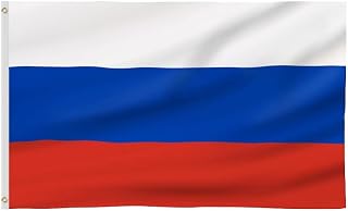Russia Flag 5x3Ft, Durable Russian Flag with 2 Metal Eyelets, Bright Color Russia National Flag for Sporting Events, Parties, Parade Decor