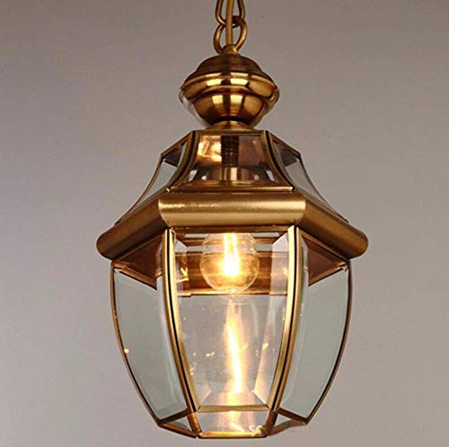 Lustre en cuivre industriel compact 19x26cm pour éclairer efficacement une table de séjour