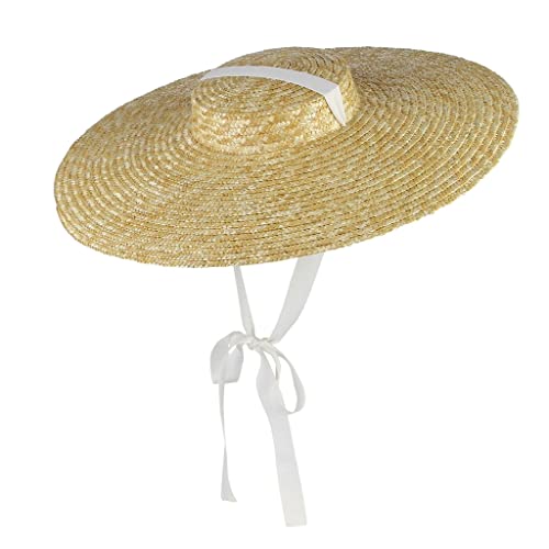Chapeau d'été grand bord pour femme chapeau de plage vintage de soleil - 3