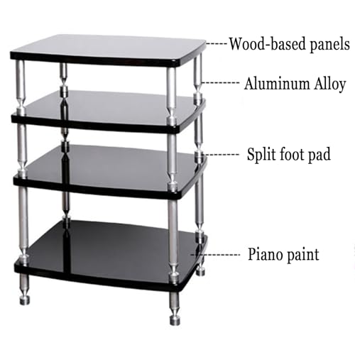 Meuble stéréo multicouche avec repose-pieds support audio salon de réunion - 3