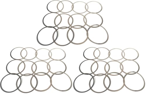 Image of Barrel Shim Nuts Free Float Spacers Adjustment .001 .002 .004 Thick (12 Pieces) (Pack of 3)