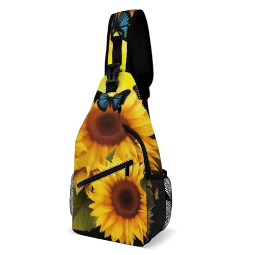 Mochila deportiva tipo bandolera con diseño floral