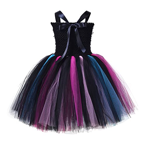 Ibakom Scary Halloween Costumes For Kids Girls 2Pcs Skeleton Bride Dress Toddler Sleeveless Death Wedding Outfits Ghost Dark Princess Fancy Tutu Dress Up Day Of The Dead Costume Blue 2-3Y #TOP2