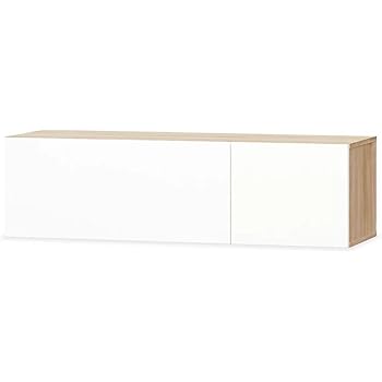 Vidaxl Tv Schrank Hochglanz Weiss Eiche 120cm Sideboard Lowboard Fernsehschrank Amazon De Garten