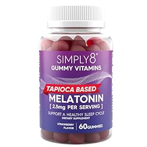Simply8 Melatonin Gummies 2.5 MG + Magnesium for Adults and Kids, 60 Count, Supports Sleep and Immune Health, Tapioca…