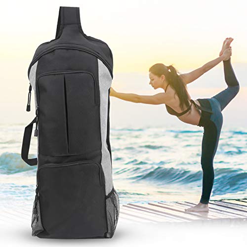 Bolsa de yoga mochila con correa ajustable y bolsillos laterales de malla 7