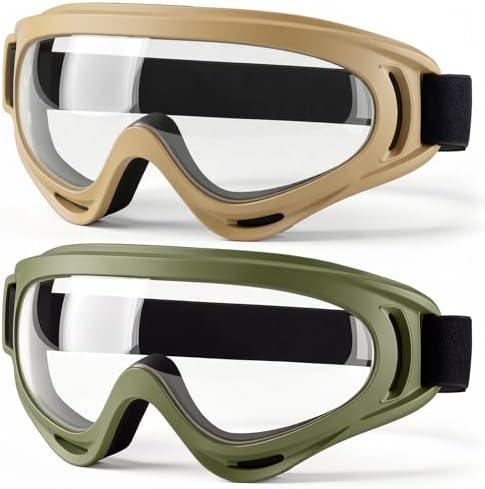 MAMBAOUT Airsoft Tactical Goggles, 2-Pack Outdoor Sports Military...