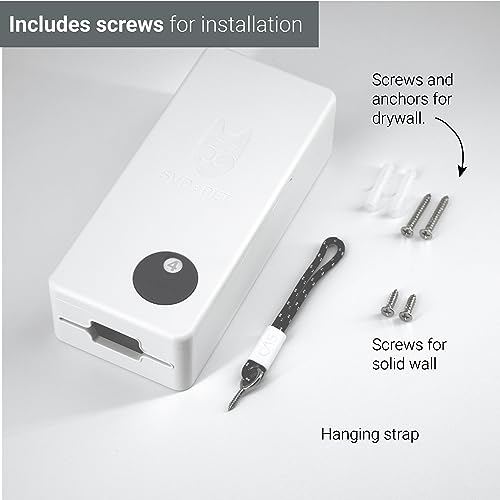 SVD.PET Dog Poop Bag Dispenser with 60 Bags, Wall Mount Waste Bag dispenser, Holds 4 Rolls of Waste Bags, Indoor/Outdoor Wall mount or Place on Table(White, Dispenser + Bags)