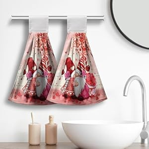 Valentines Day Gnome Bathroom Hand Towels with Loop Set of 2 Pink Hearts Rose Hanging Dish Kitchen Towels 17 x 12 inch Soft Absorbent Sweet Love Tie Towel Dishcloths for Washroom Bathroom Kitchen Valentines Day Gnome Bathroom Hand Towels with Loop Set of 2 Pink Hearts Rose Hanging Dish Kitchen Towels 17 x 12 inch Soft Absorbent Sweet Love Tie Towel Dishcloths for Washroom Bathroom Kitchen