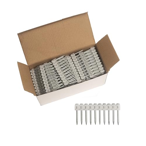 1000x Collated Concrete Nails 1-1/2 Inch (38mm) for Hilti GX 3 (GX3), GX 100, GX 120 Nailer, GX MX Collated Strip, Full Round Head Hardened Steel Pins for Metal Track, Drywall & Concrete