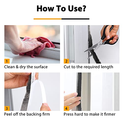 Bruiefpap 39.4Ft Brush Weather Stripping thumb #6