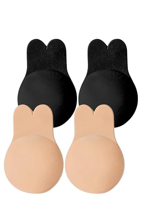 pushpa baa Women's & Girls Nipple Cover Strapless Bra 2 pcs Instant Breast Lift Sticky Bra Backless Invisible Push up Self Adhesive Bra Reusable Silicone Breast Lift Up Wire Free Bra Multicolour-picture-35