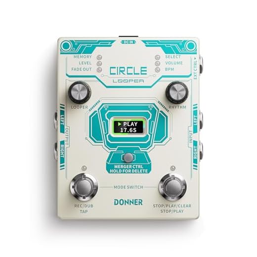 Donner Circle Looper Pedal, Stereo Guitar Looper Pedal, 40 Slots 160 mins Loop Pedal with Drum Machine 100 Drum Grooves, Tap Tempo, Fade Out