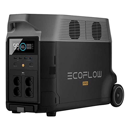 ECOFLOW Delta PRO tragbarer Stromgenerator, erweiterbarer Akku, für den Haushalt, 3,6 kWh–25 kWh, große AC-Ausgangsleistung von 3600 W, Ersatz, für Wohnungen, Reisen