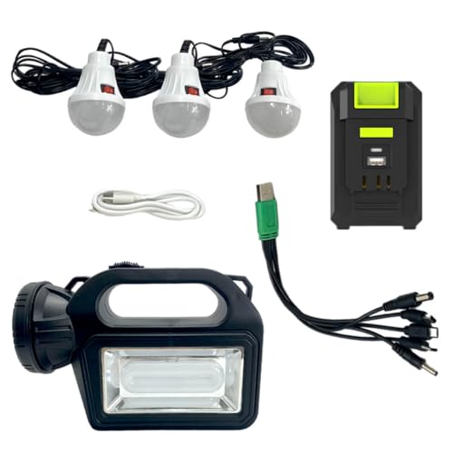 Kit Painel Placa Solar Portátil 3 lâmpada Led luz Emergência
