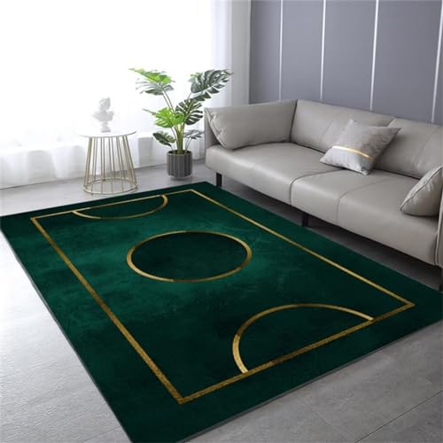 Tapis de salon moderne vert 100x160 cm pour chambre d'adolescent - 2