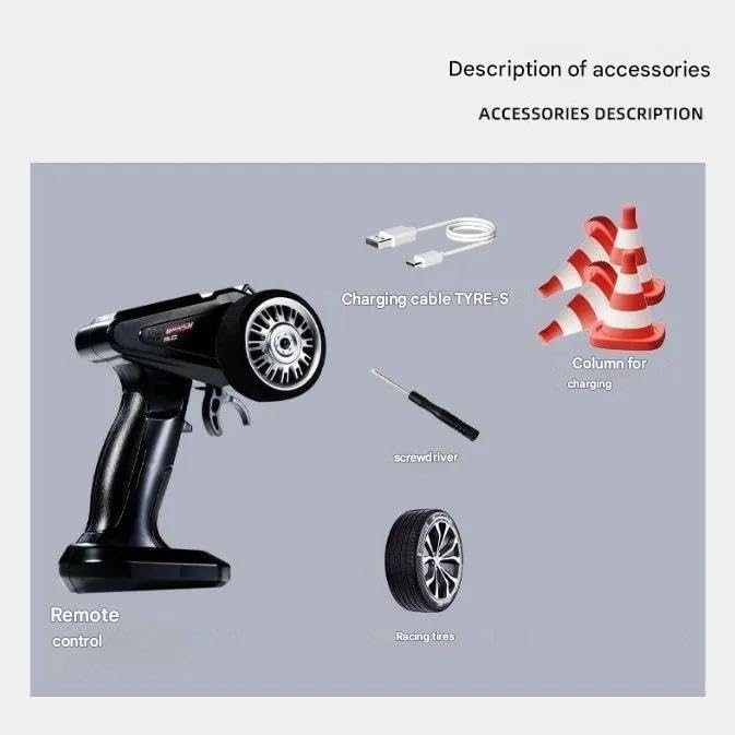 Image of Samtop Mini RC Drift Car for Adults, 1 /64 Rc Small RC Car Desktop Remote Control Cars with LED Lights, 4 * 4 Desk Drifting Crawler for Race, Hobby Gifts and Toys (AE86)