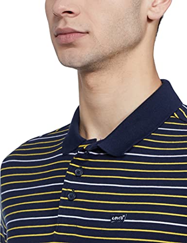 Image of Levi's Men's Regular Fit Stripes Polo T-Shirt