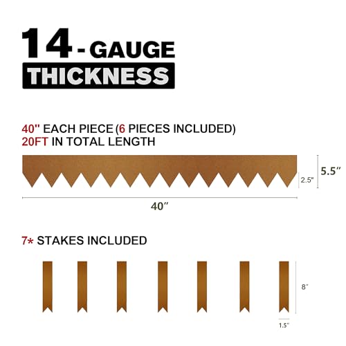 Kol K649-KOL Corten Steel Pre-Rusted Garden Lawn Edging thumb #1