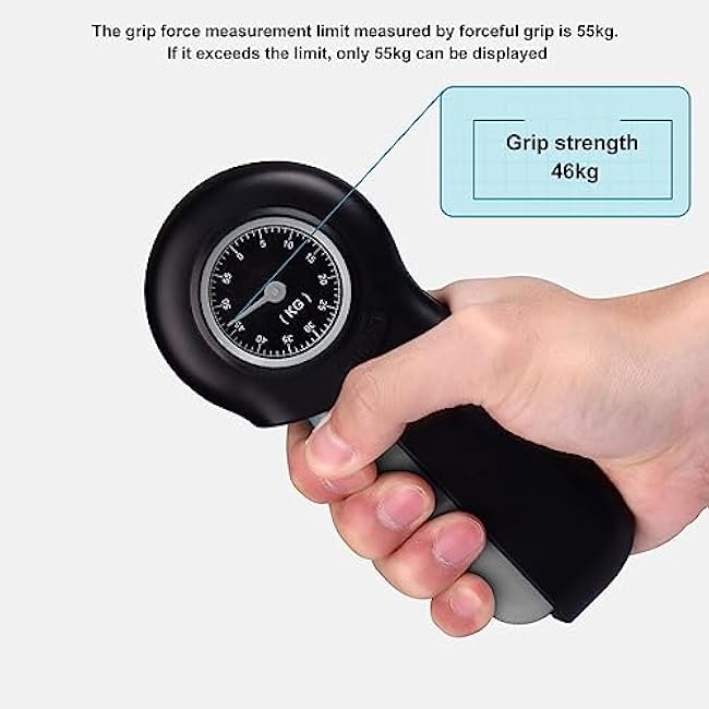 Hand Strengthener Grip Tester, Lightweight Portable ABS Hand Dynamometer for Measuring Grip Strength for Finger Trainer Wrist Strengthening Device Home Exercise