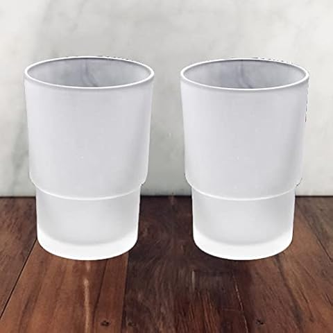 Vaso de Vidrio para Cepillo de Dientes, 2 Piezas Cover