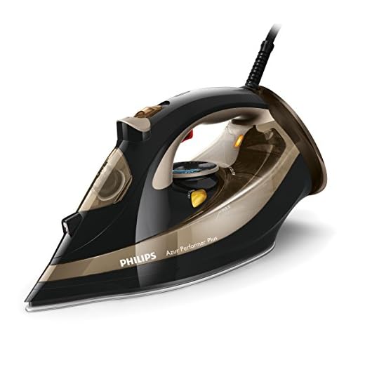 Philips Azur Performer Plus GC4527/00 - Plancha de Vapor 2600W, golpe de vapor 220g, vapor de 50g/min, 0.3 litros, suela T-ionicGlide, Negro/Oro