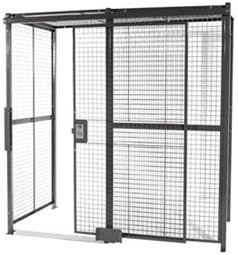 WireCrafters 10103 3 Sided Woven Wire Partition, Gray
