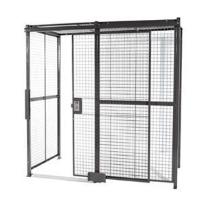 WireCrafters 10103 3 Sided Woven Wire Partition, Gray