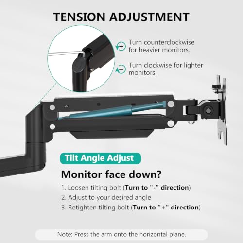 Image of WALI Extra Tall Monitor Mount for 13-40 inch Computer Screens, up to 22 lbs