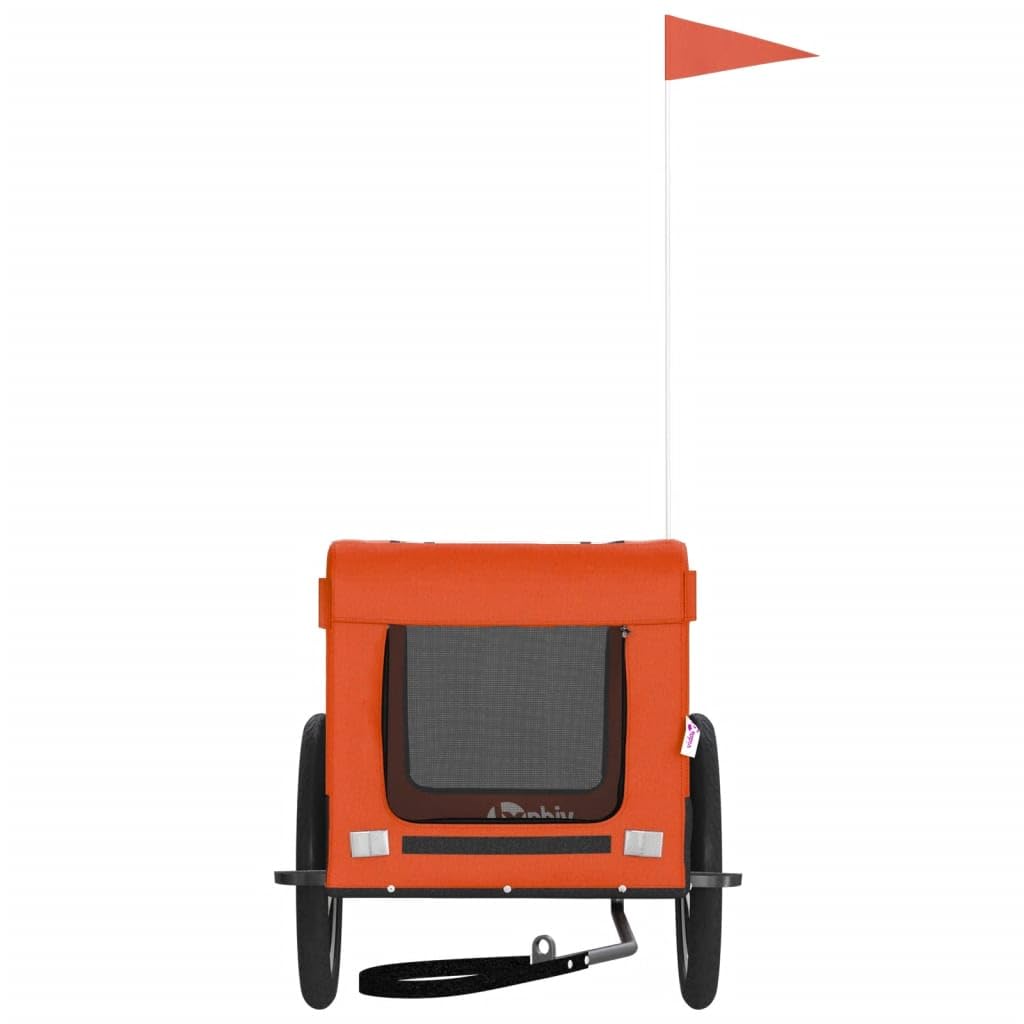 Remolque de bicicleta para perros, color amarillo y negro, de tela Oxford y hierro, plegable con ventana de red, capacidad de carga, 54,5 x x x para excursión, ciudad y parque