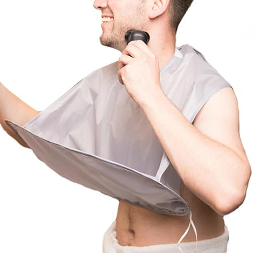 Attrape-tondeuse à barbe, tablier à barbe, tablier de rasage de barbe, attrape-poils du visage pliable, cape de coupe de cheveux pour homme, cape de rasage...