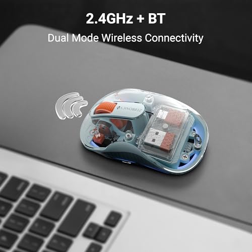 ZEBRONICS Sheer Plus Wireless Mouse, Dual Mode (2.4GHz + BT), Dual Bluetooth, Dual Dongle (USB A & USB C), Upto 3200 DPI, Silent Operation, RGB... - Image 2
