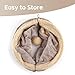 MANON ROSA Ferret Tunnel with Ball Toy - Fleece Outer, Crinkly Paper Inner, Accessories and Supplies for Small Animals: Hamster, Mice, Rat, Hedgehog, Guinea Pig, Rodents, Kittens (Brown)