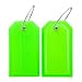 BlueCosto 2 Pack Luggage Tag Label Suitcase Tags Travel Bag Labels w/Privacy Cover - Green