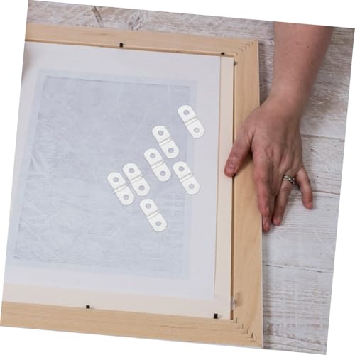 Image of TEHAUX 20pcs Photo Frame Bracket with Screws Easy Installation Hanging Hardware for Home Decor and Commercial Displays Sturdy Clips for Long Term Use Versatile for Various Applications