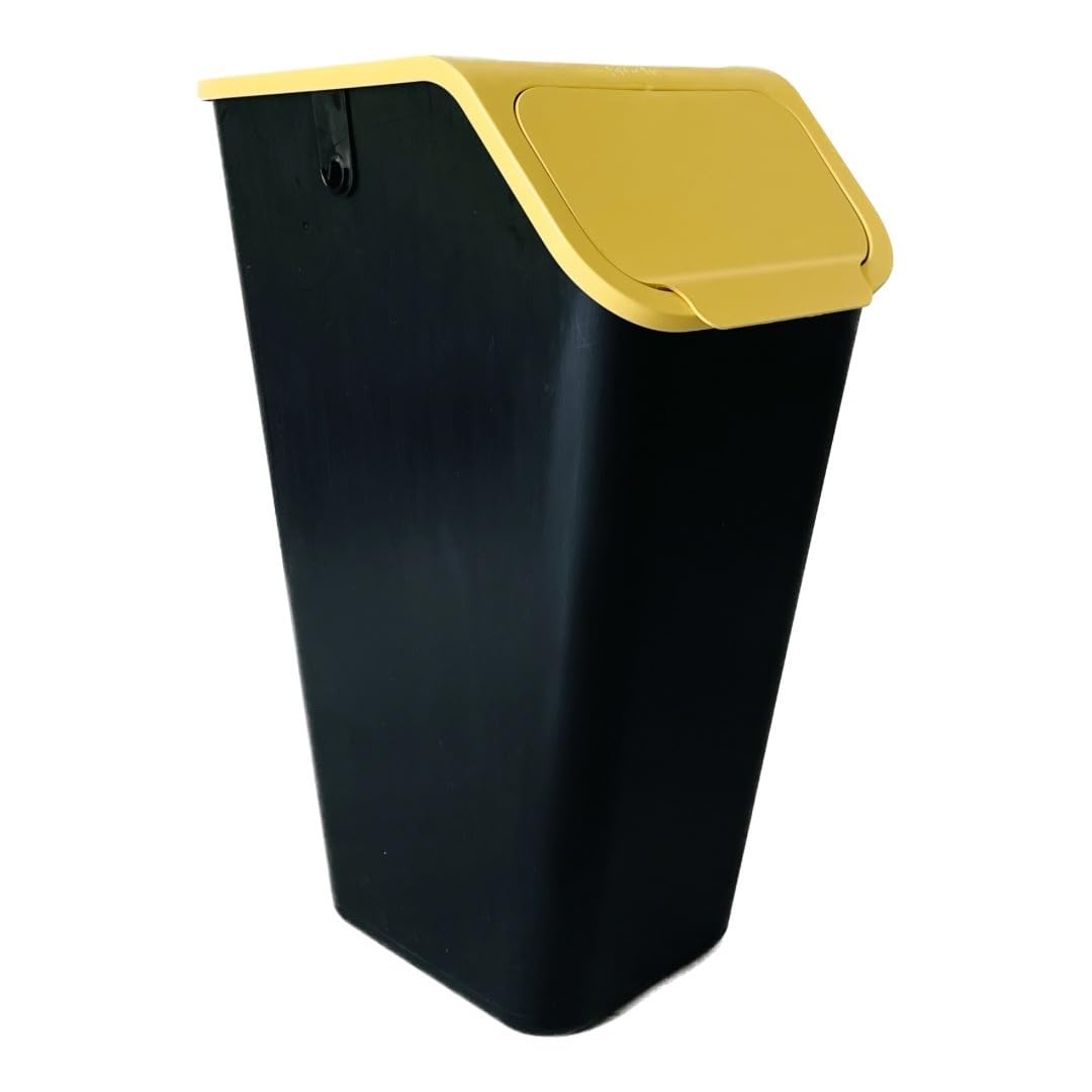 Juego de 4 Cubos de Basura para Cocina - Sistema de Separación Con 2 Cubos de 35 L y 2 de 25 L - Apilables Con Tapa y Función CLICK